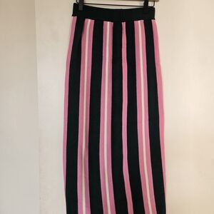 Striped Pink and Black Women's Skirt